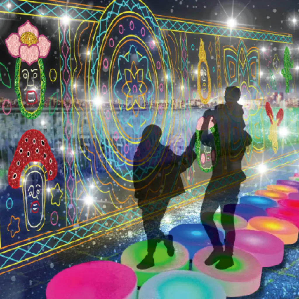 こびとづかん」初のイルミネーション開催！アクロス福岡が”光る